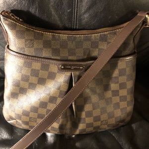 Authentic Louis Vuitton Bloomsbury Brown Damier Canvas Ebene Crossbody Bag
